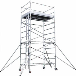 Double Width Aluminium Mobile Scaffolding Tower 20m Height For Industrial Use